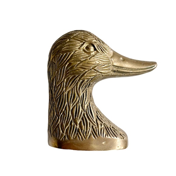Vintage Brass Duck Head